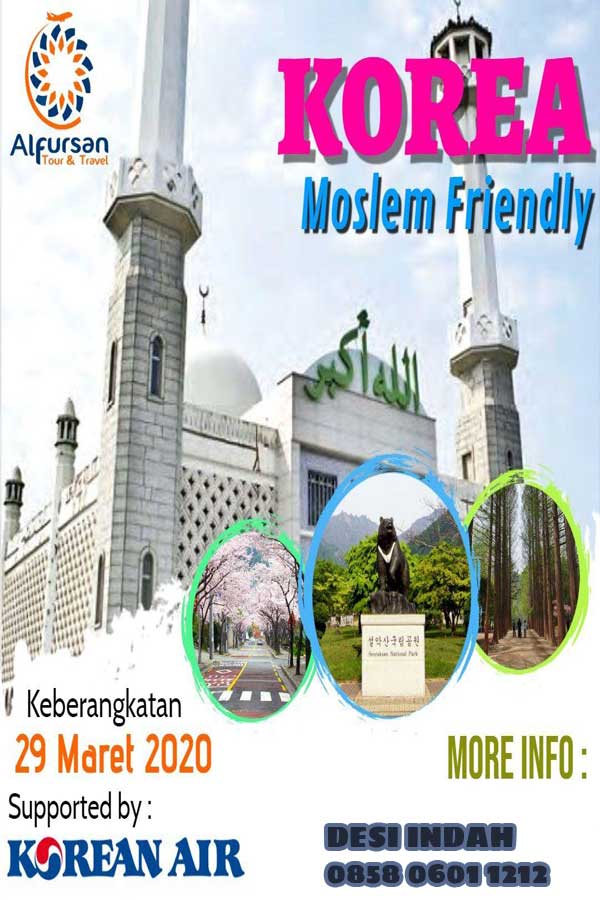 Paket Tour Wisata Muslim Halal Korea 2020 Maret 